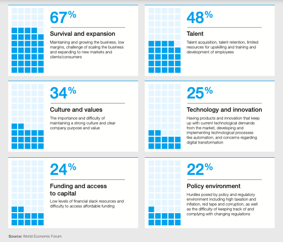 Challenges faced by SMEs as per the World Economic Forum